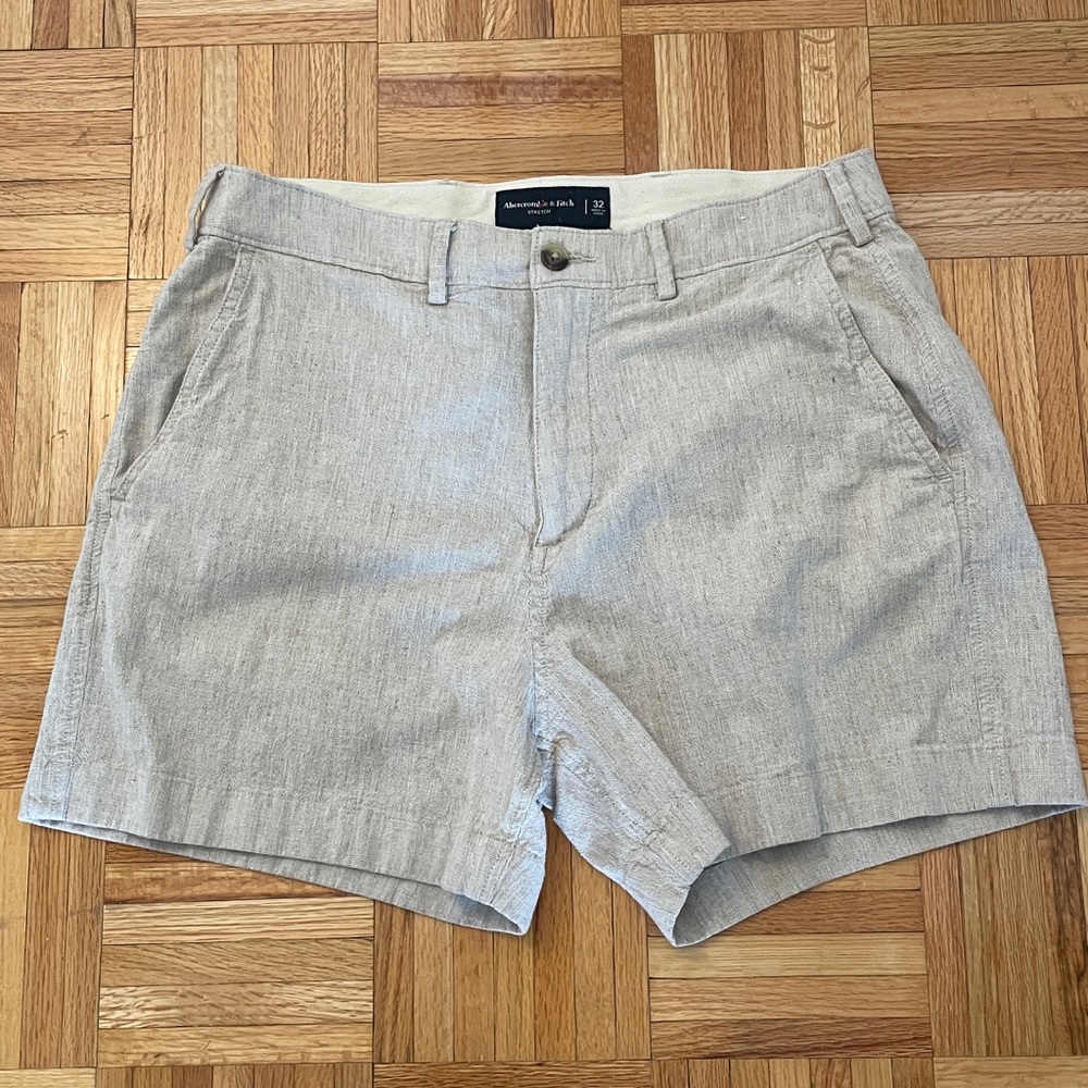 Abercrombie & Fitch Cotton/Linen Shorts 5” Inseam